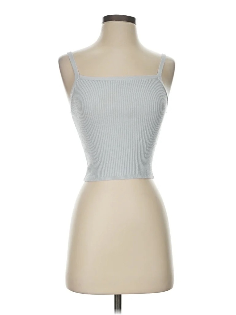 Abercrombie & Fitch Light Blue Ribbed Square Neck Cami